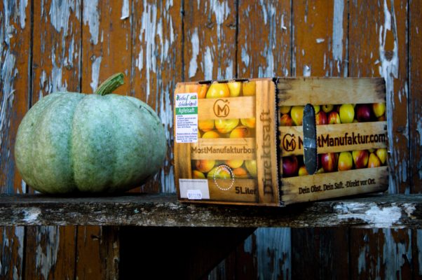 Der fertige Apfelsaft - in praktischem 5l-Karton